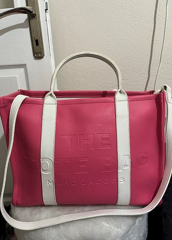 Pembe Deri Kadın Tote Çanta - Görsel 4