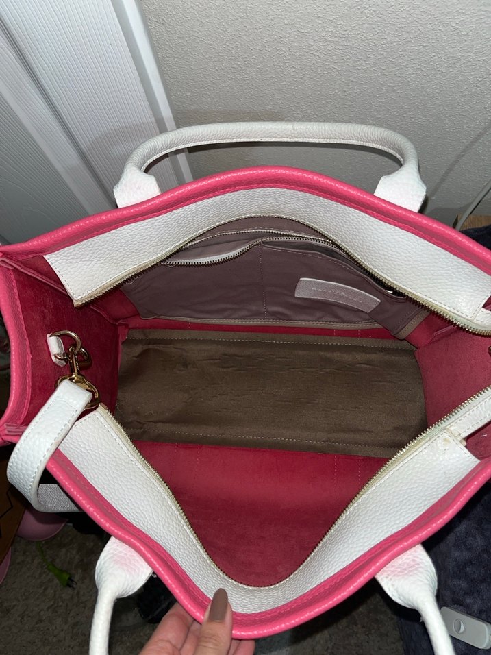 Pembe Deri Kadın Tote Çanta - Görsel 5