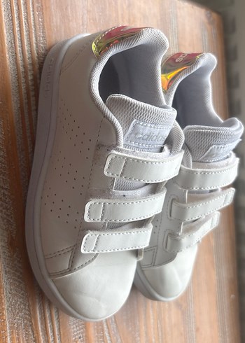 Kız Çocuk Beyaz Adidas Cırt Cırtlı Spor Ayakkabı - Görsel 2