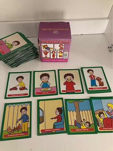 Eylemlerle birgün eğitici kartları