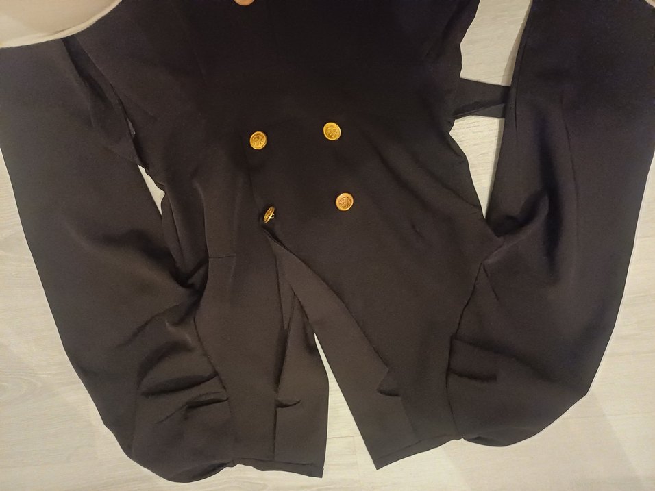 Siyah Düğmeli Uzun Kadın Tulum - Görsel 2