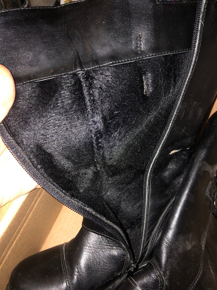 Tokalı Siyah Deri cizme - Görsel 2
