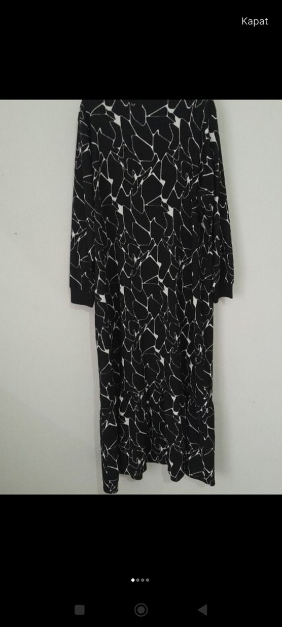 Siyah Baskılı Kadın elbise - Görsel 2