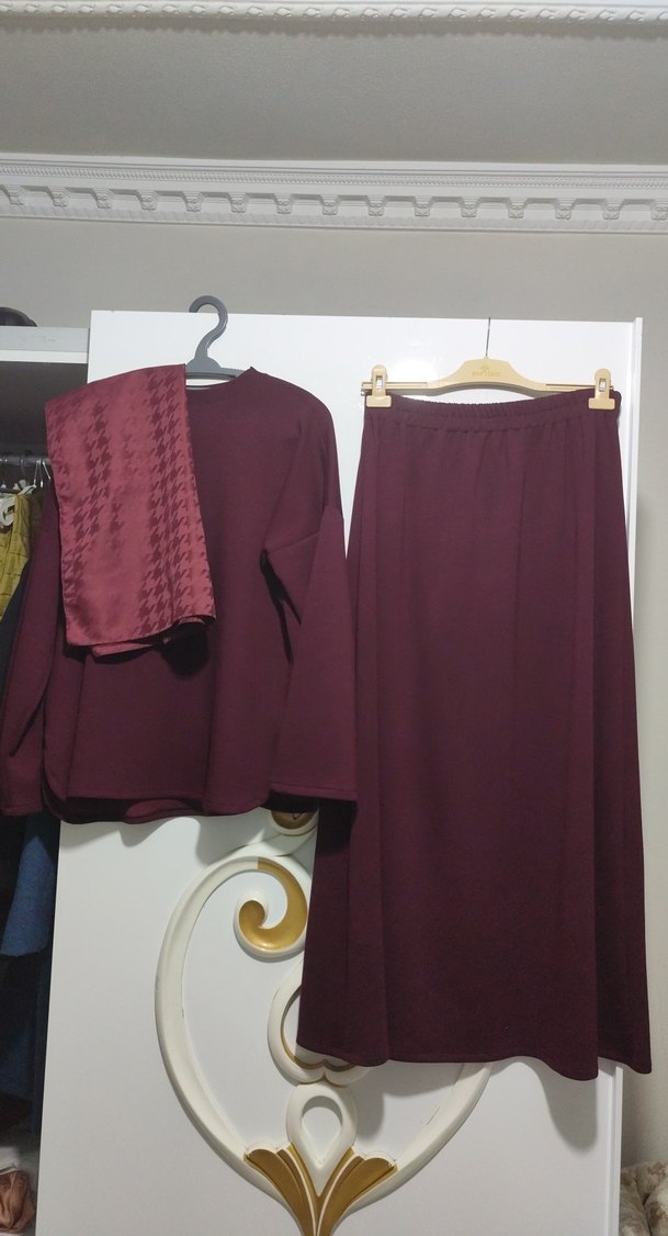 şal üstünde ikili takım oyşo kumaş 42 48 bedene kadar olur - Görsel 2