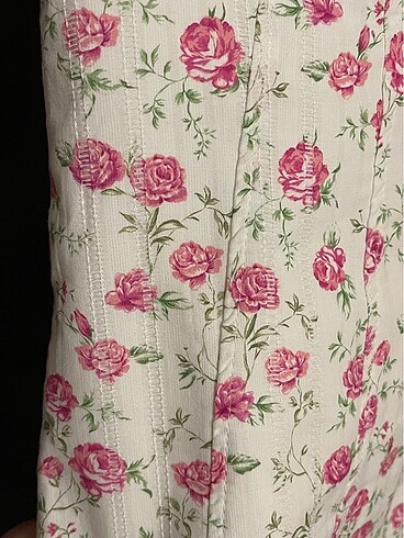 xs Beden beyaz Renk Çiçekli mini zara elbise