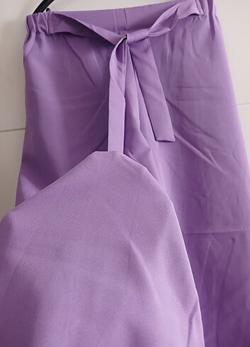 Zara Kuşaklı ayrobin kumaş palazzo pantolon 