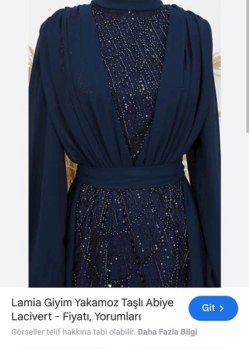 Drapeli Lacivert Uzun Abiye Elbise - Görsel 2