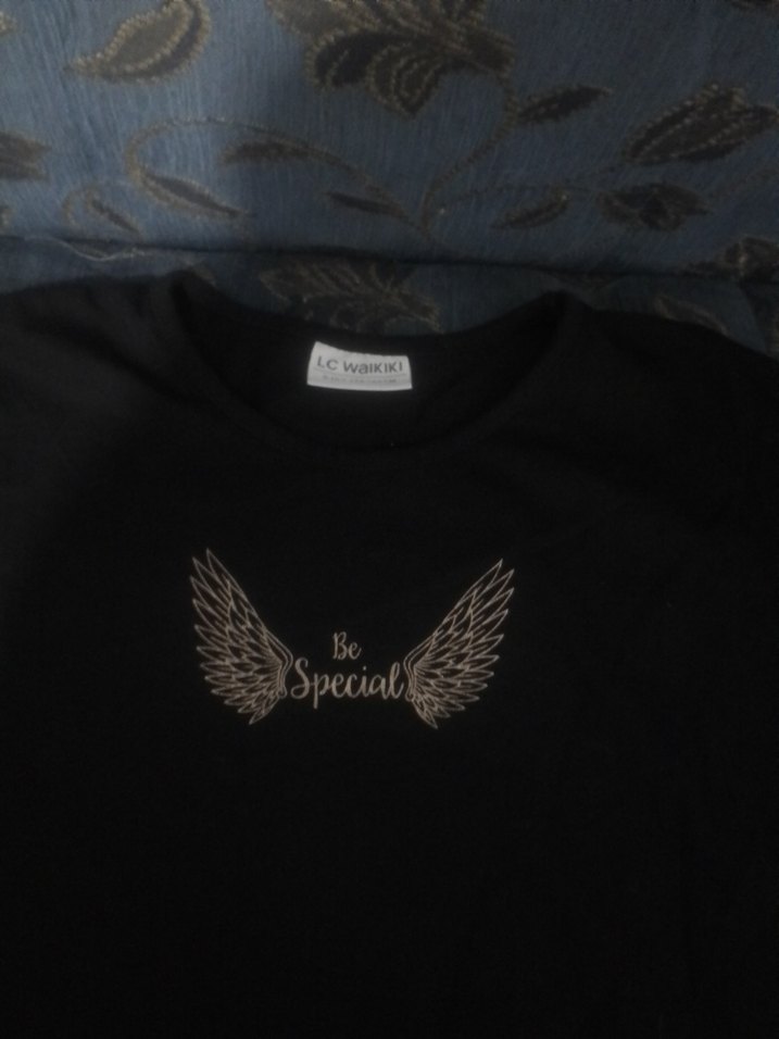 Melek Kanadı Baskılı T-shirt - Görsel 2