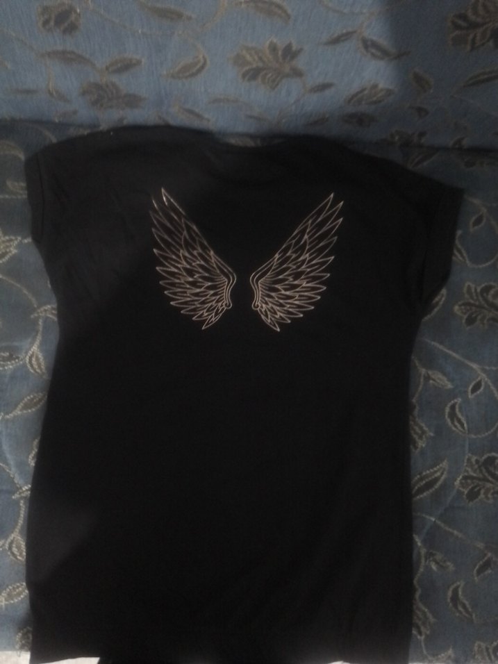 Melek Kanadı Baskılı T-shirt - Görsel 4