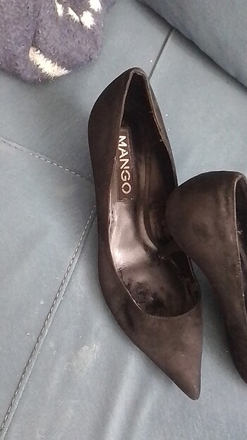 Mango 38 Numara Süet Mango Stiletto