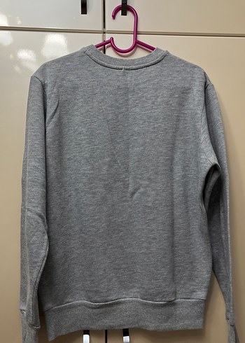s Beden gri Renk Gri Pikachu Desenli Örgü Erkek Sweatshirt