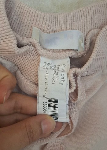 Kızlar için Bej Kapüşonlu Sweatshirt ve Eşofman - Görsel 4