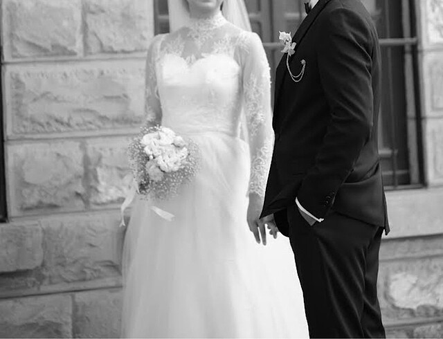 Dantel detaylı gelinlik - Görsel 6