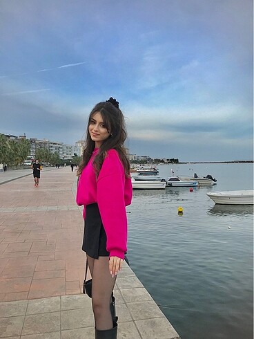 Bershka pembe sweatshirt