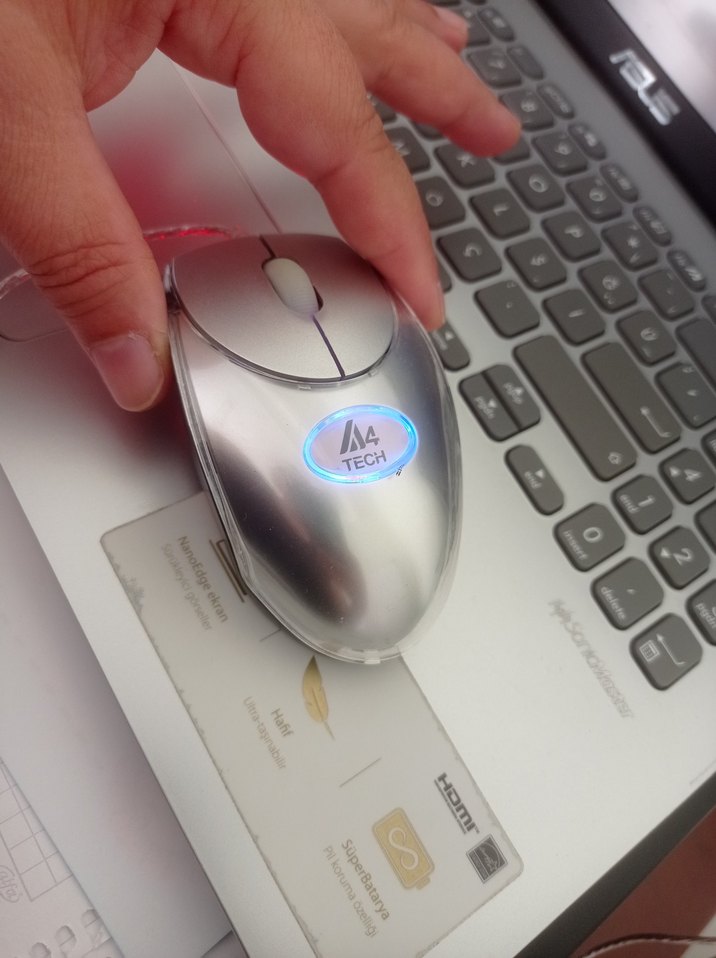 Gri Kablolu  Mouse - Görsel 2