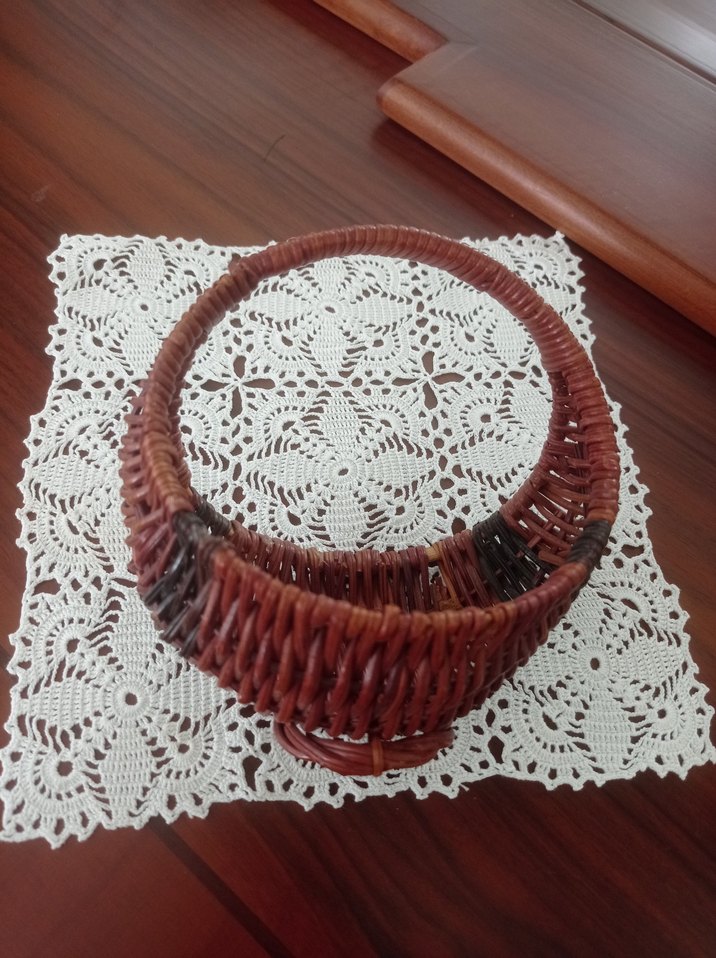 Kahverengi Hasır Saklama Sepeti - Görsel 3