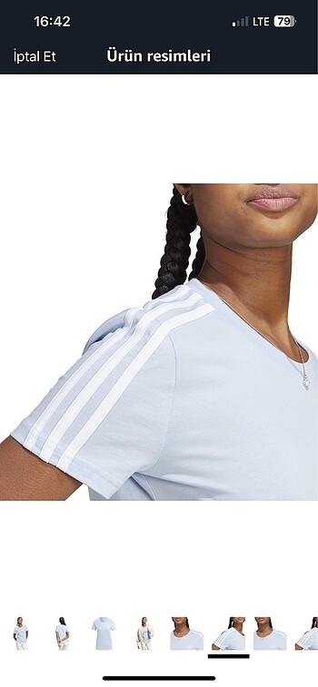 xs Beden mavi Renk Adidas kadın tişört