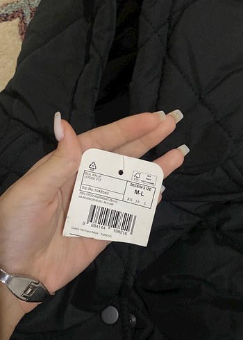 38 Beden siyah Renk Düğmeli Siyah Midi Kapüşonlu Kadın Mont