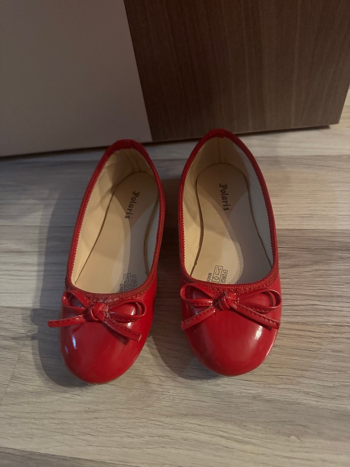 Kız Çocuk Kırmızı Tokalı Babet - Görsel 3