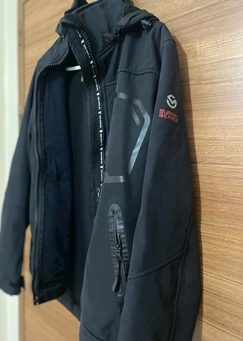m Beden Erkek Siyah Fermuarlı Street Wear Mont