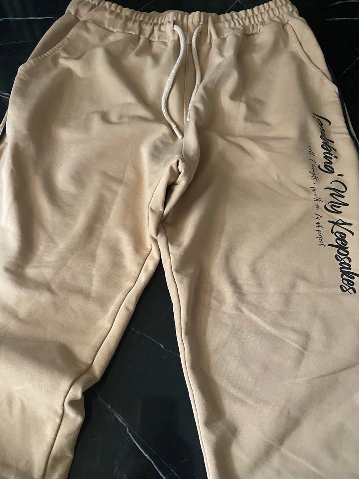 Bej Erkek eşofman - Görsel 2