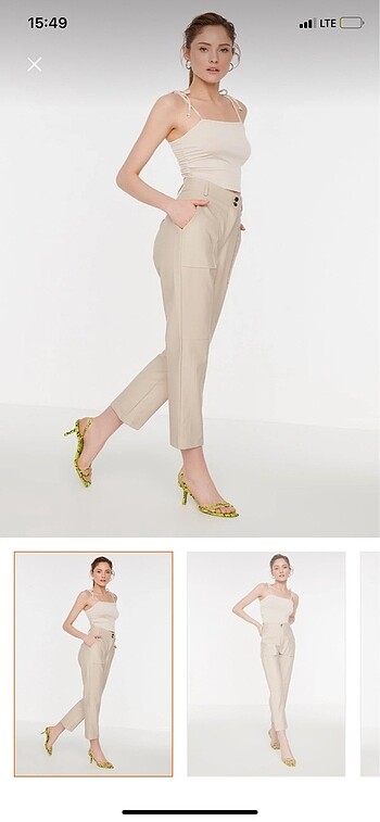 Taş cigatette dokuma suni deri pantolon - Görsel 6