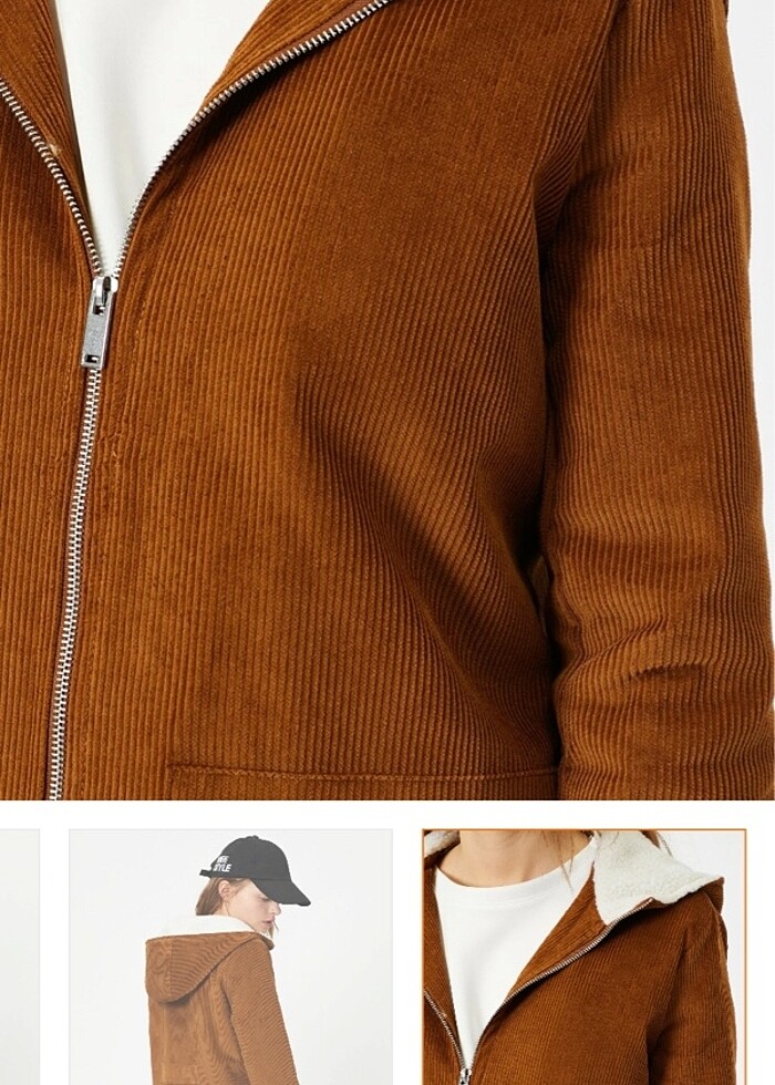 Kadın kahverengi kaban - Görsel 2