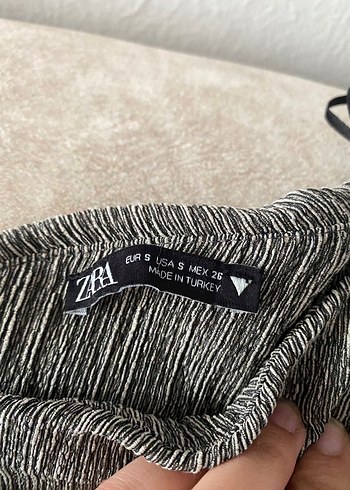 Zara Gri Kısa ZARA BLUZ