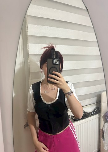 Batik Desenli Halter Yaka Kadın Yelek