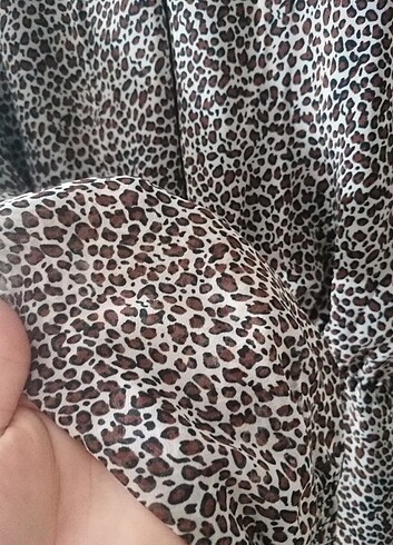 30 Beden Leopar elbise