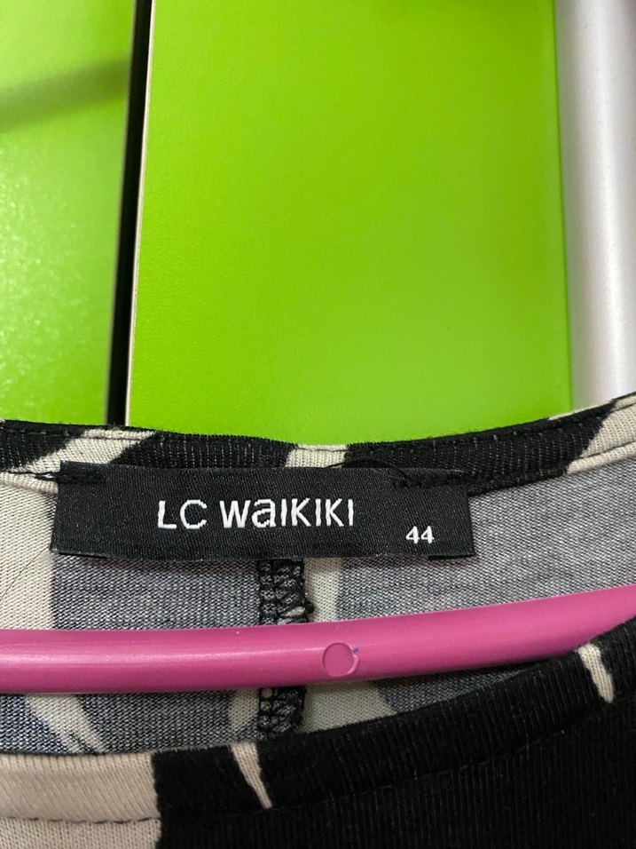 Zebra Desenli Uzun Kollu Pilili Uzun Elbise - Görsel 2