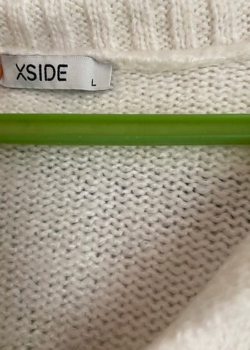 Beyaz Örgü Kadın Triko Kazak - Görsel 2