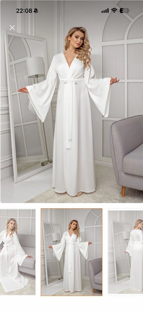 Beyaz Sabahlık Kimono - Görsel 3