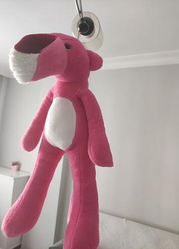 65cm boyunda peluş, dolgulu pembe panter