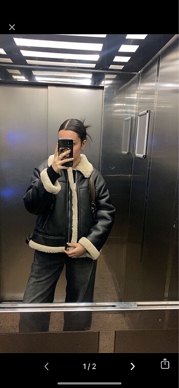 bershka yünlü deri ceket