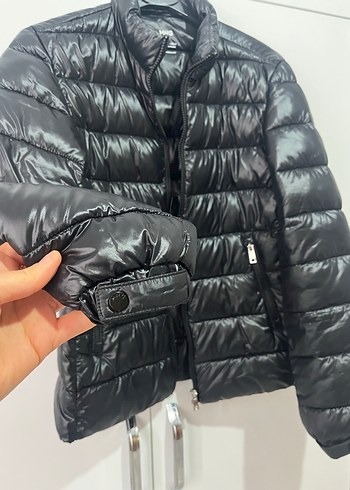 Deri Siyah Fermuarlı Kadın Ceket - Görsel 5