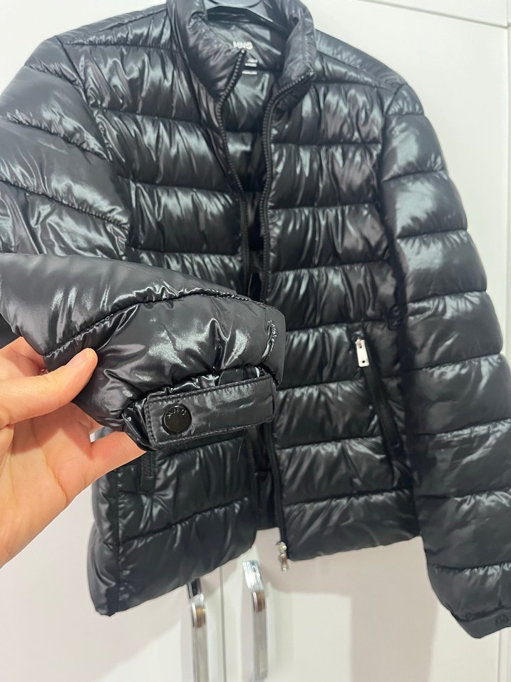 Deri Siyah Fermuarlı Kadın Ceket - Görsel 5