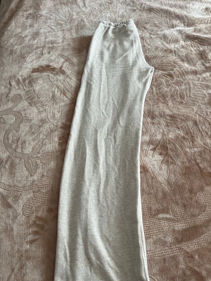 Yumoş bol örme pantolon - Görsel 2