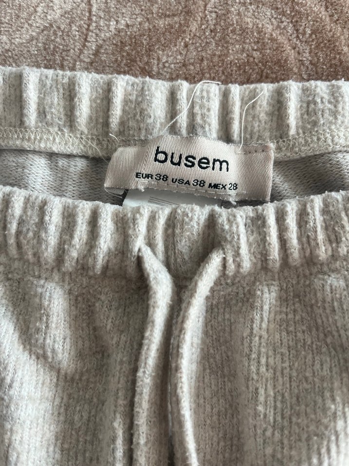 Yumoş bol örme pantolon - Görsel 3