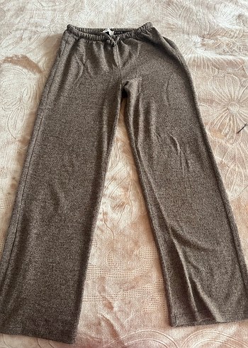 Yumoş bol örme pantolon - Görsel 4