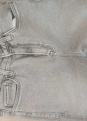 Mavi marka gri yüksek bel dar paça pantolon - Görsel 4