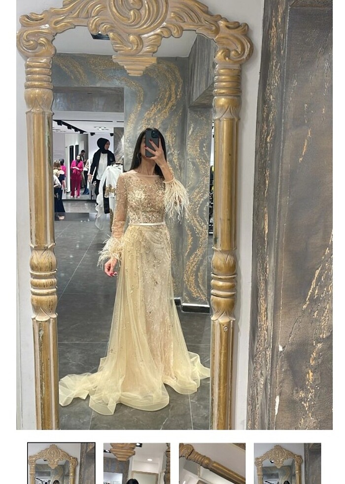 Arya taşlı ve pullu abiye - Görsel 2