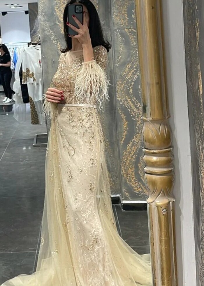 Arya taşlı ve pullu abiye - Görsel 3