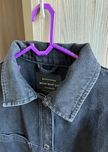 38 Beden Siyah Düğmeli Kadın Denim Ceket