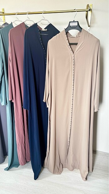 İNCİLİ BEJ RENK ABAYA FERACE 2 BEDEN