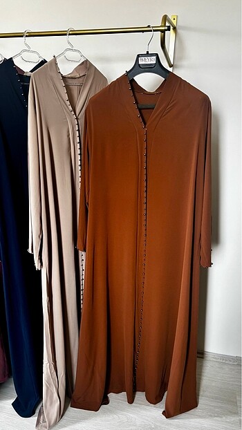 Diğer İNCİLİ TABA RENK ABAYA FERACE 2 BEDEN