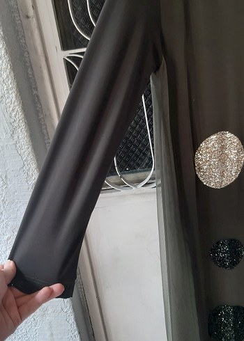 Haki, Pullu Elbise / Ferace - Görsel 3