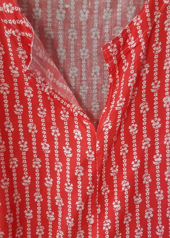 Kırmızı midi boy elbise - Görsel 3