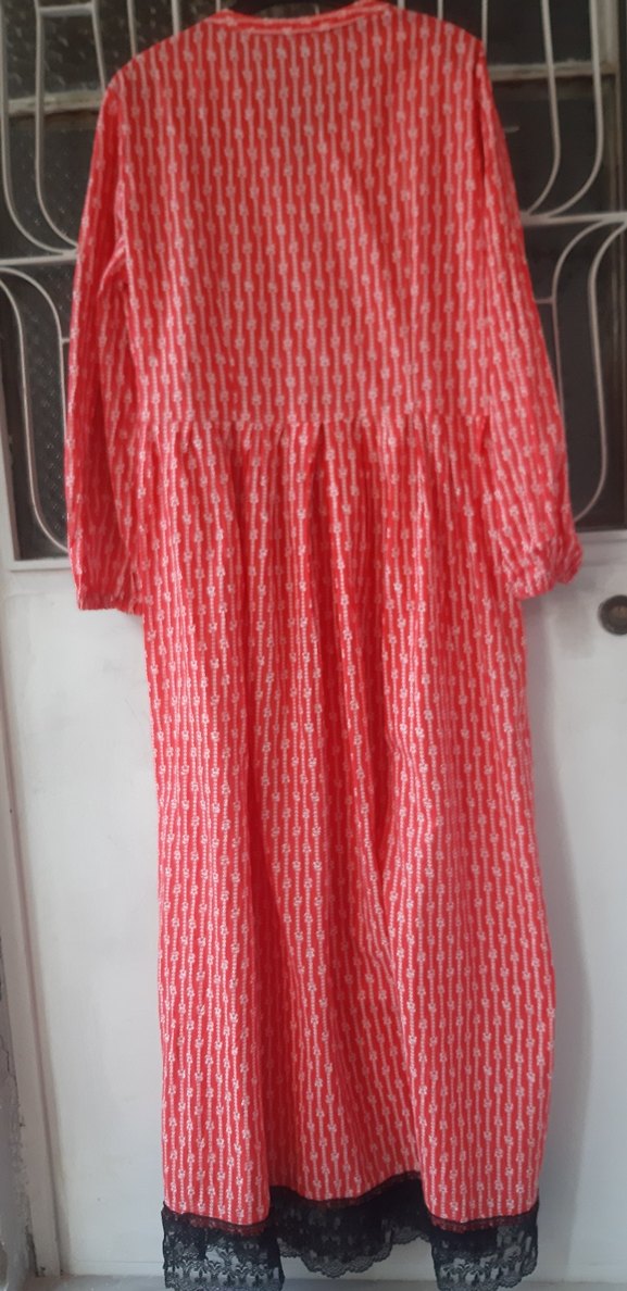 Kırmızı midi boy elbise - Görsel 2