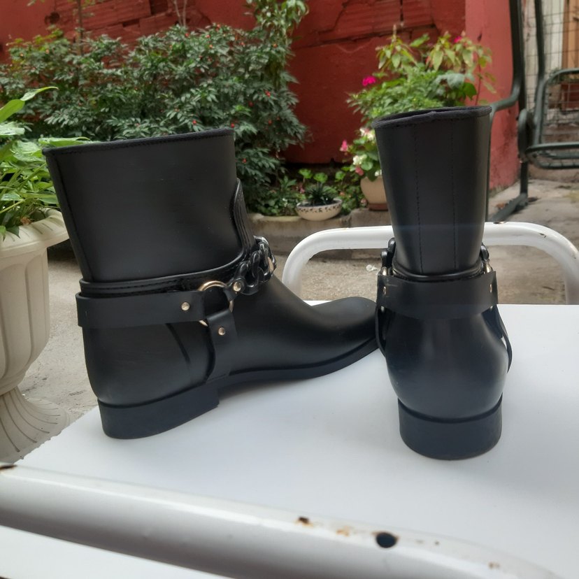 İtalyan marka zincir detaylı kauçuk bot - Görsel 5